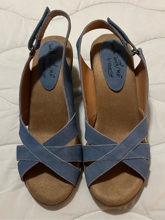 Coldwater Creek Shoes - Blue Suede Leather Sandals